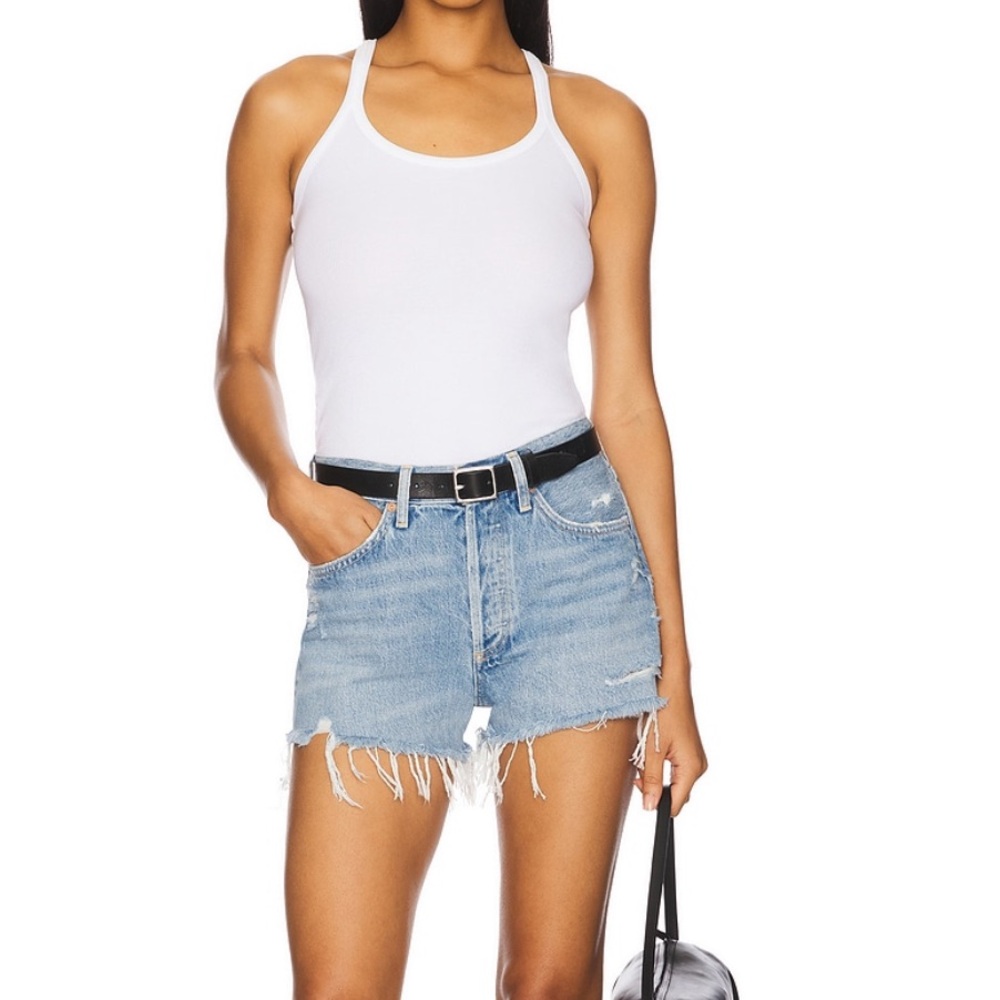 Agolde denim Shorts High-Waisted Distressed Parker size 30